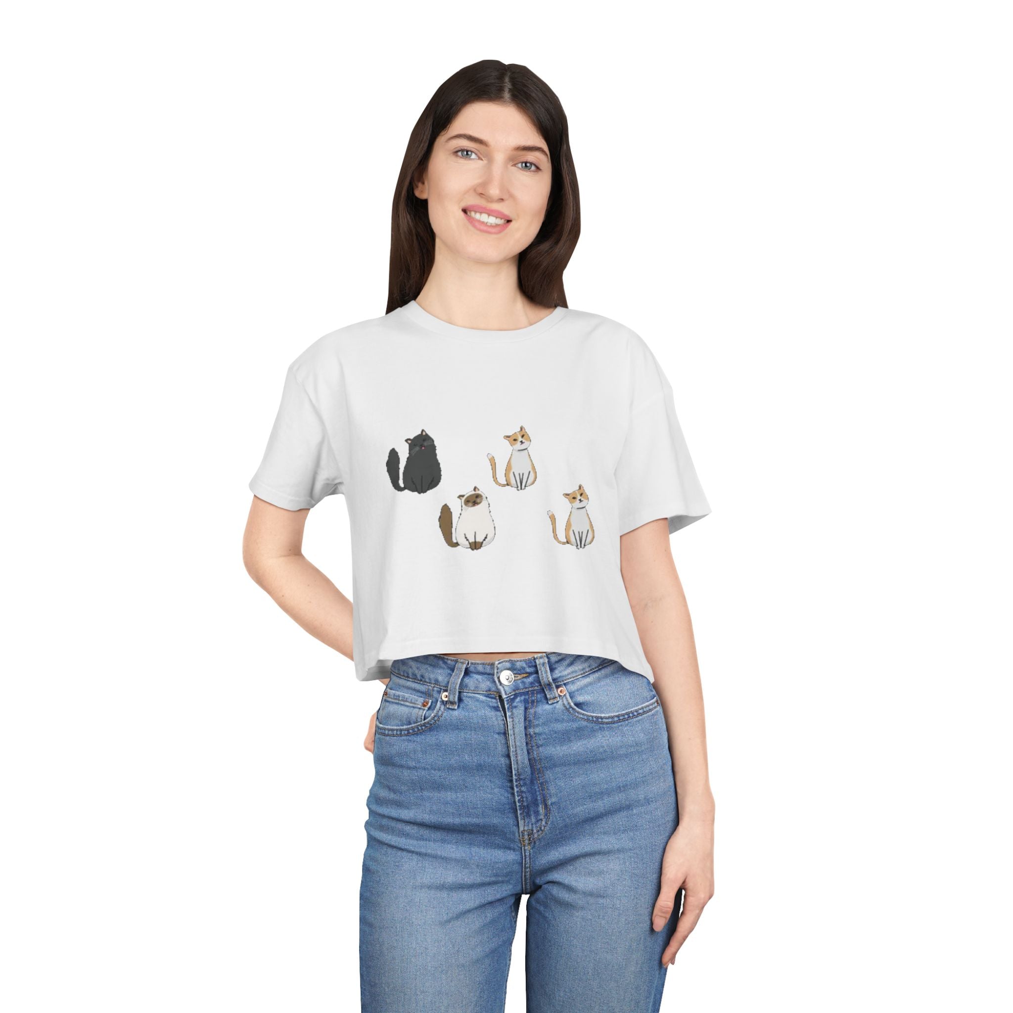 Cats Love | Women's Crop Tee